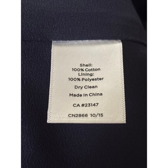 TALBOTS Womens Navy Blue Black & White Floral Pencil Skirt - Sz 8 NWOT - Picture 4 of 6